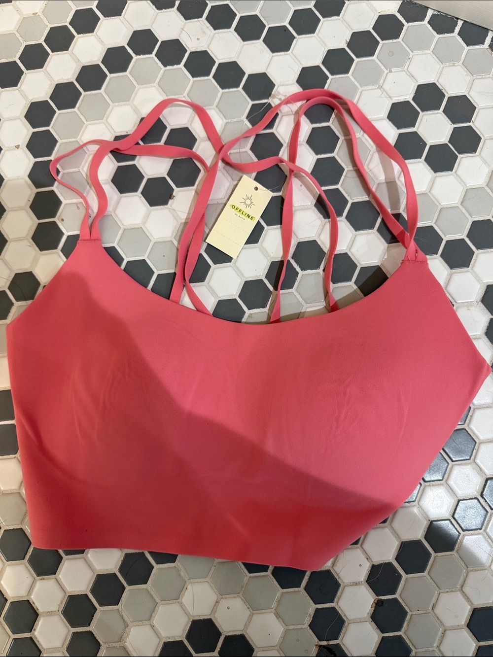 Strappy Racerback Bralette in Coral Pink